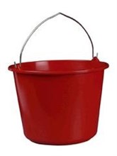 Emmer 12 liter rood kunststof