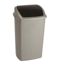 Afvalbak met Swingdeksel Grijs/Zwart - 50L
