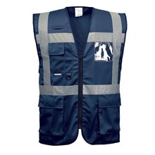 Veiligheidsvest Lona marine met rits