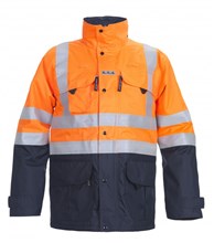 Hydrowear parka FR-AST Miramas oranje/blauw