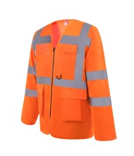 Veiligheidsvest Hi-Vis met rits LS oranje