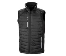 Bodywarmer Result softshell - padded zwart/grijs