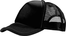 Cap zwart 5-panel mesh