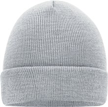 Knitted hat omslagrand Light Grey
