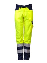 Werkbroek A-line Hi-Vis geel / navy