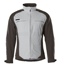 Mascot softshell Dresden wit / donkerantraciet