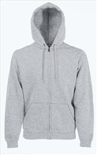 Sweatjack Hooded Fruit of the Loom heather grey mt L