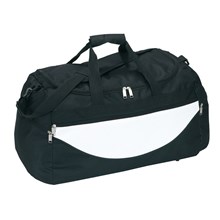 Sporttas zwart met wit vlak incl. logo Timmers VRD