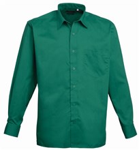 Herenoverhemd Premier Poplin LS bottle green