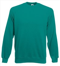 Sweater ronde hals Fruit of the Loom emerald