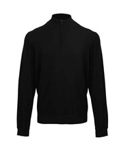 Sweater Premier Zip Neck zwart