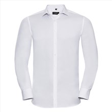Russell herenoverhemd Ultimate Stretch slim fit wit