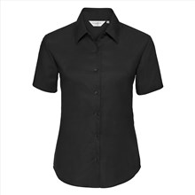 Russell damesblouse classic Oxford SS zwart