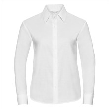 Russell damesblouse classic Oxford LS wit