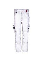 Havep schildersbroek wit/grijs accent