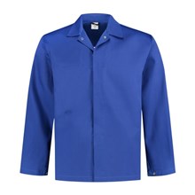 Foodstofjas lang korenblauw
