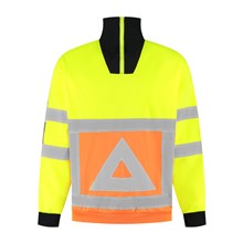 Zipsweater MBR RWS VKR geel/oranje