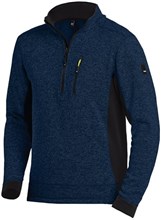 Fleecesweater FHB Patrick marine/zwart