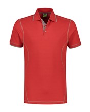Poloshirt Avis private label rood/grijs for him