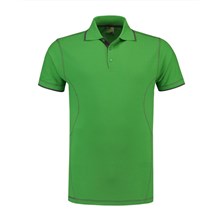 Poloshirt L&S lime flatlock for him