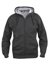 Clique Basic Hoody Full Zip antraciet melange