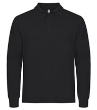 Clique heren polo Manhattan LS zwart