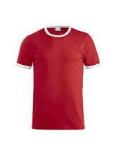 Clique T-shirt Nome rood/wit