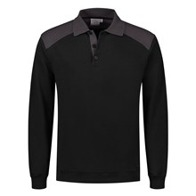 Polosweater Tesla zwart/antr.