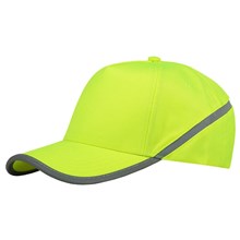 Cap Fluor geel met reflectiestriping