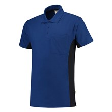 Polo bi-color koningsblauw/navy