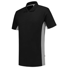Polo bi-color zwart/grijs zb