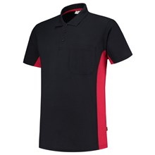 Polo bi-color navy/red