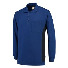 Polosweater bi-color kobalt/navy