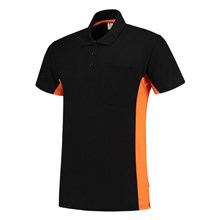 Polo bi-color zwart/oranje