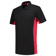 Poloshirt Bicolor zwart/rood