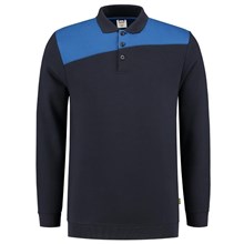 Polosweater Bicolor Naden navy / royalblue