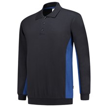 Polosweater bi-color ZB navy / royalblue
