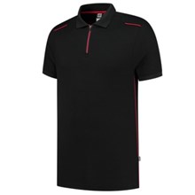 Poloshirt Accent zwart/rood
