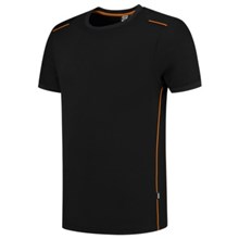 T-shirt Accent zwart/oranje