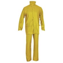 PU Stretch regenpak broek+jas geel