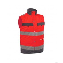 Bodywarmer Bilbao Hi-Vis rood/grijs