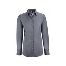 Greiff damesblouse basic LS 6515 antraciet