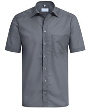 Greiff heren overhemd SS regular fit antraciet
