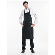 Halterschort Bib Apron zwart W75cm-L100cm