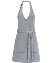 Greiff Gastro Moda grey denim Ladies halterschort W70-L65cm