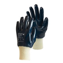 Handschoen Allround NBR Ecru/blauw mt 10 12 pr