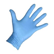 Handschoen latex blauw poedervrij 10x100st