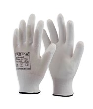 Handschoen Allround PU wit 12pr