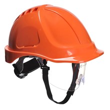 Veiligheidshelm Portwest met vizier oranje