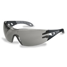 Uvex veiligheidsbril pheos 9192-245 zwart/oranje smoke lens